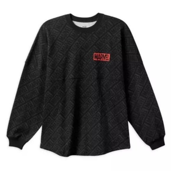 Disney Other - Disney MARVEL Logo (Red & Black) Spirit Jersey Long Sleeve Shirt